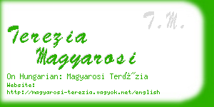 terezia magyarosi business card